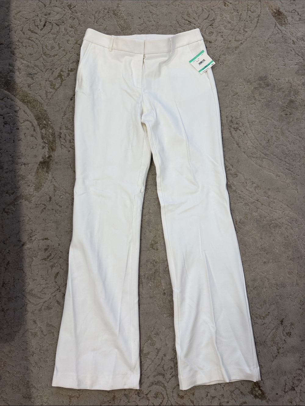 Anne Klein White Boot-Cut Pants